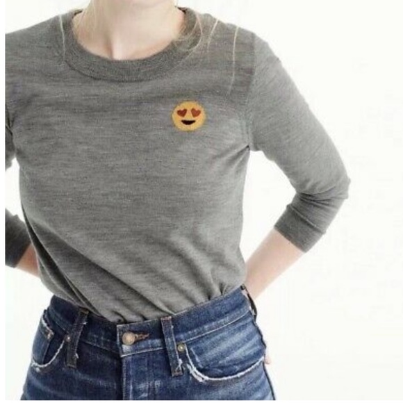J. Crew Sweaters - 3/$15 J Crew XXS merino heart eye emoji 😍 tippi sweater